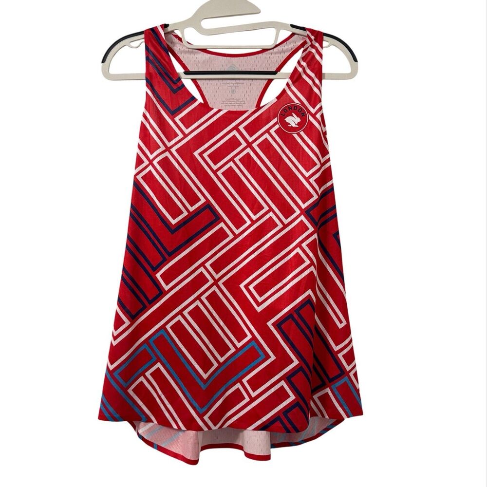 Rabbit Womens Speedeez London Tank XL Red White Blue Run‎ Race Track